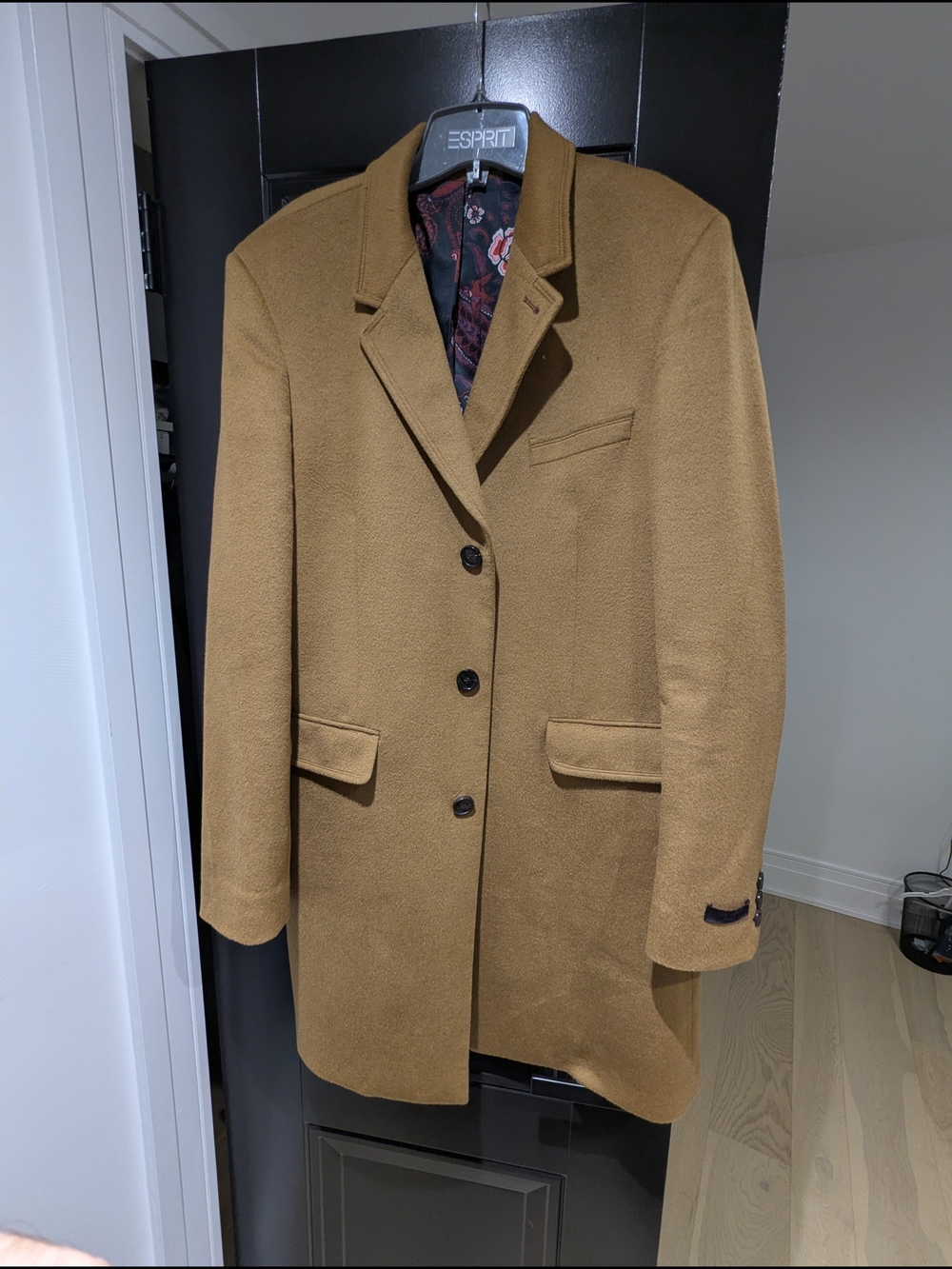 Ted Baker Men's Camel Brown Wool Pea Coat - Picture 1 of 6